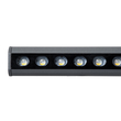 GLOBOSTAR® WASHER-STELLAR 90577 Μπάρα Φωτισμού Wall Washer LED 12W 1020lm 30° DC 24V Αδιάβροχο IP65 Πολύχρωμο RGBW Dimmable DMX512 - Γκρι Ανθρακί - Μ100 x Π3.2 x Υ3cm - 3 Χρόνια Εγγύηση