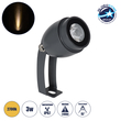 GLOBOSTAR® TREELIGHT-TREEGAL 90461 Σποτ Φωτισμού για Φυτά - Δέντρα με Βάση Μπετού & Κορμού LED 3W 330lm 15° DC 24V Αδιάβροχο IP65 Θερμό Λευκό 2700K Dimmable - Γκρι Ανθρακί - Μ5 x Π5 x Υ14.7cm - 3 Χρόνια Εγγύηση