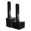 GloboStar® FDB K806+K118BAS 98027-98028-SET PA Column System - Ενεργό Αυτοενισχυόμενο Σετ Ηχείων & Subwoofer Column Κολωνάτο με Ψηφιακό Ενισχυτή SA2.68 AC 220V/50-60Hz -1200W RMS/4Ω + 960W RMS/6Ω (8640W Peak) - IP20 - Μαύρο - Σετ 4 Τεμαχίων