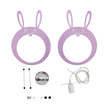 GloboStar® BUNNY 61577 Παιδικό Κρεμαστό Φωτιστικό Φιγούρα Μονόφωτο 1 x E27 IP20 Ροζ & Άσπρο Πλαστικό - Μ27.2 x Π15.5 x Υ40cm