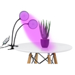 GloboStar® 79650 Grow Light Full Spectrum LED Φωτιστικό Ανάπτυξης Φυτών Γλάστρας με 2 Κινούμενες Κεφαλές & Βάση Clip SMD 2835 10W 160° DC 5V IP20 με Dimmer & Timer Εσωτερικού Χώρου για Κάλυψη Επιφάνειας 0.6m x 0.6m Πλήρους Φάσματος Φωτισμού