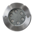 GLOBOSTAR® UNDERWATER-YUNI 90417 Υποβρύχιο Χωνευτό Σποτ για Σιντριβάνια/Πισίνες LED 6W 540lm 30° DC 24V Αδιάβροχο IP68 Θερμό Λευκό 2700K Dimmable - Ανοξείδωτο Ατσάλι 304 - Φ15 x Υ10cm - 3 Χρόνια Εγγύηση