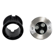 GloboStar® UNDERGROUND-FANI S-90981 Χωνευτό Φωτιστικό Σποτ Δαπέδου LED 12W 1020lm 60° DC 24V Αδιάβροχο IP68 Φ10 x Υ7.5cm RGBW DMX512 - Ανοξείδωτο Ατσάλι