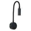 GloboStar® GOOSE 60878 Μοντέρνο Φωτιστικό Τοίχου - Απλίκα Ξενοδοχείου Bed Side LED 3W 300lm 36° AC 220-240V - Reading Light - Μ6.5 x Π15 x Υ24.5cm - Φυσικό Λευκό 4500K - Μαύρο - 3 Xρόνια Εγγύηση