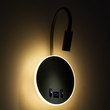 GloboStar® GOOSE 60882 Μοντέρνο Φωτιστικό Τοίχου - Απλίκα Ξενοδοχείου Bed Side LED 6W 600lm 36° & 360° AC 220-240V - Reading Light & 360° Κρυφός Φωτισμός - Φορτιστής USB 3A - Μ15.5 x Π15 x Υ30.5cm - Φυσικό Λευκό 4500K - Γκρι Ανθρακί - 3 Xρόνια Εγγύηση