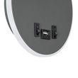 GloboStar® GOOSE 60882 Μοντέρνο Φωτιστικό Τοίχου - Απλίκα Ξενοδοχείου Bed Side LED 6W 600lm 36° & 360° AC 220-240V - Reading Light & 360° Κρυφός Φωτισμός - Φορτιστής USB 3A - Μ15.5 x Π15 x Υ30.5cm - Φυσικό Λευκό 4500K - Γκρι Ανθρακί - 3 Xρόνια Εγγύηση