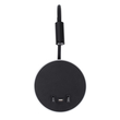 GloboStar® GOOSE 60883 Μοντέρνο Φωτιστικό Τοίχου - Απλίκα Ξενοδοχείου Bed Side LED 6W 600lm 36° & 360° AC 220-240V - Reading Light & 360° Κρυφός Φωτισμός - Φορτιστής USB 3A - Μ15.5 x Π15 x Υ30.5cm - Φυσικό Λευκό 4500K - Μαύρο - 3 Xρόνια Εγγύηση