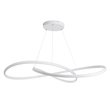 GloboStar® DEXTER 60918 Κρεμαστό Φωτιστικό Οροφής Design LED CCT 120W 13440lm 300° AC 220-240V - Εναλλαγή Φωτισμού μέσω Τηλεχειριστηρίου All In One Ψυχρό 6000k+Φυσικό 4500k+Θερμό 2700k Dimmable Φ103cm - Λευκό - 3 Years Warranty