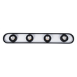 GloboStar® NESPO 61214 Φωτιστικό Οροφής Linear Design LED CCT με Κινούμενα Σποτ LED Spot Downlight 48W 5376lm 360° & 45° AC 220-240V - Εναλλαγή Φωτισμού μέσω Διακόπτη On/Off All In One Ψυχρό 6000k+Φυσικό 4500k+Θερμό 2700k Μ80 x Π13 x Υ6.5cm - Μαύρο