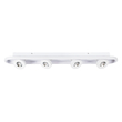GloboStar® NESPO 61215 Φωτιστικό Οροφής Linear Design LED CCT με Κινούμενα Σποτ LED Spot Downlight 48W 5376lm 360° & 45° AC 220-240V - Εναλλαγή Φωτισμού μέσω Διακόπτη On/Off All In One Ψυχρό 6000k+Φυσικό 4500k+Θερμό 2700k Μ80 x Π13 x Υ6.5cm - Λευκό