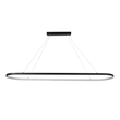 GloboStar® BOLIVAR 61271 Κρεμαστό Φωτιστικό Οροφής Design LED CCT 54W 6210lm 300° AC 220-240V - Εναλλαγή Φωτισμού μέσω Τηλεχειριστηρίου All In One Ψυχρό 6000k+Φυσικό 4500k+Θερμό 2700k Dimmable Μ120 x Π30 x Υ2cm - Μαύρο - 3 Years Warranty