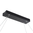 GloboStar® BOLIVAR 61271 Κρεμαστό Φωτιστικό Οροφής Design LED CCT 54W 6210lm 300° AC 220-240V - Εναλλαγή Φωτισμού μέσω Τηλεχειριστηρίου All In One Ψυχρό 6000k+Φυσικό 4500k+Θερμό 2700k Dimmable Μ120 x Π30 x Υ2cm - Μαύρο - 3 Years Warranty