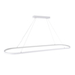 GloboStar® BOLIVAR 61272 Κρεμαστό Φωτιστικό Οροφής Design LED CCT 54W 6210lm 300° AC 220-240V - Εναλλαγή Φωτισμού μέσω Τηλεχειριστηρίου All In One Ψυχρό 6000k+Φυσικό 4500k+Θερμό 2700k Dimmable Μ120 x Π30 x Υ2cm - Λευκό - 3 Years Warranty