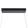 GloboStar® DOLORES 61279 Κρεμαστό Φωτιστικό Οροφής Design LED CCT 105W 11760lm 300° AC 220-240V - Εναλλαγή Φωτισμού μέσω Τηλεχειριστηρίου All In One Ψυχρό 6000k+Φυσικό 4500k+Θερμό 2700k Dimmable Μ110 x Π17 x Υ17.5cm - Μαύρο - 3 Years Warranty