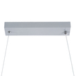 GloboStar® DOLORES 61281 Κρεμαστό Φωτιστικό Οροφής Design LED CCT 105W 11760lm 300° AC 220-240V - Εναλλαγή Φωτισμού μέσω Τηλεχειριστηρίου All In One Ψυχρό 6000k+Φυσικό 4500k+Θερμό 2700k Dimmable Μ110 x Π17 x Υ17.5cm - Νίκελ Ασημί Βούρτσας - 3 Years Warran