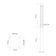 GloboStar® CANCUN 61510 Urban Light Φωτιστικό Πάρκου - Πλατείας - Κήπου Ύψους 3.5 μέτρων LED 40W 5440lm 60° AC100-240VAC IP67 IK09 - D15.5 x H350cm - Anthracite Grey - Φυσικό Λευκό 4000K - LUMILEDS - MEAN WELL DRIVER - 5 Years Warranty