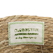 GloboStar® Artificial Garden SANTORINI 20285 Διακοσμητικό Πλεκτό Καλάθι - Κασπώ Γλάστρα - Flower Pot Μπεζ με Μακραμέ Φ25cm x Υ23cm