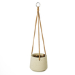 GloboStar® Artificial Garden DONOUSA 20465 Κρεμαστό Πήλινο Κεραμικό Κασπώ Γλάστρα - Flower Pot Μπεζ Φ13.5cm x Υ13cm