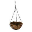 GloboStar® Artificial Garden SALAMINA 20479 Κρεμαστό Κασπώ Γλάστρα - Flower Pot από Φλοιό Καρύδας Καφέ Φ20cm x Υ10cm