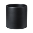 GloboStar® Artificial Garden ELAFONISOS 20446 Πήλινο Κεραμικό Κασπώ Γλάστρα - Flower Pot Μαύρο με Χρυσό Φ15cm x Υ15cm
