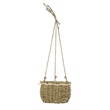 GloboStar® Artificial Garden POROS 20489 Κρεμαστό Πλεκτό Καλάθι - Κασπώ Γλάστρα - Flower Pot Μπεζ Φ20cm x Υ50cm