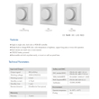 GloboStar® 71443 K1 Mi-BOXER Ασύρματο Επιτοίχιο Χειριστήριο Dimmer RF 2.4Ghz για όλα τα Μονόχρωμα Mi-BOXER Controller DC 3V 1 x CR2032 - IP20 Λευκό Μ8.5 x Π8.5 x Υ2.5cm - 5 Years Warranty