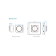 GloboStar® 71443 K1 Mi-BOXER Ασύρματο Επιτοίχιο Χειριστήριο Dimmer RF 2.4Ghz για όλα τα Μονόχρωμα Mi-BOXER Controller DC 3V 1 x CR2032 - IP20 Λευκό Μ8.5 x Π8.5 x Υ2.5cm - 5 Years Warranty