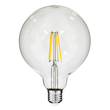 GloboStar® 99013 Λάμπα LED Long Filament E27 G125 Γλόμπος 8W 800lm 360° AC 220-240V IP20 Φ12.5 x Υ18cm Θερμό Λευκό 2700K με Διάφανο Γυαλί - Dimmable - 3 Years Warranty