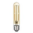 GloboStar® 99049 Λάμπα LED Long Filament E27 T30 Σωλήνας 4W 350lm 360° AC 220-240V IP20 Φ3 x Υ13.5cm Ultra Θερμό Λευκό 2200K με Μελί Γυαλί - Dimmable - 3 Years Warranty