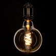 GloboStar® 99138 Λάμπα LED Soft S Spiral Filament E27 G125 Γλόμπος 4W 280lm 360° AC 220-240V IP20 Φ12.5 x Υ18cm Ultra Θερμό Λευκό 2200K με Μελί Γυαλί - Dimmable - 3 Years Warranty