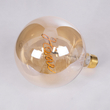 GloboStar® 99254 Λάμπα LED Ultra Thin Soft S Spiral Letter Filament E27 G125 HOME Γλόμπος 2.4W 204lm 360° AC 220-240V IP20 Φ12.5 x Υ18cm Ultra Θερμό Λευκό 2200K με Μελί Γυαλί - Dimmable - 3 Years Warranty