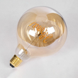 GloboStar® 99254 Λάμπα LED Ultra Thin Soft S Spiral Letter Filament E27 G125 HOME Γλόμπος 2.4W 204lm 360° AC 220-240V IP20 Φ12.5 x Υ18cm Ultra Θερμό Λευκό 2200K με Μελί Γυαλί - Dimmable - 3 Years Warranty