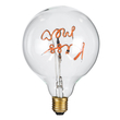 GloboStar® 99256 Λάμπα LED Ultra Thin Soft S Spiral Letter Filament E27 G125 KISS ME Γλόμπος 4W 340lm 360° AC 220-240V IP20 Φ12.5 x Υ18cm Ροζ με Διάφανο Γυαλί - Dimmable - 3 Χρόνια Εγγύηση