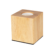 GloboStar® WOODBOX 99405 Μοντέρνο Επιτραπέζιο Φωτιστικό Πορτατίφ Μονόφωτο 1 x E27 AC220-240V με 1.35m Καλώδιο και Διακόπτη On/Off - Σώμα από Φυσικό Ξύλο - Μ7.6 x Π7.6 x Υ8.2cm - Μπεζ Δρυς - 5 Years Warranty