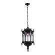 GloboStar® DARCY 00672 Vintage Κρεμαστό Φωτιστικό Ανάρτηση Μονόφωτο 1 x E27 IP20 Μαύρο Μέταλλο με Διάφανο Γυαλί - Μ35 x Π35 x Υ61cm