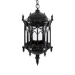 GloboStar® DARCY 00672 Vintage Κρεμαστό Φωτιστικό Ανάρτηση Μονόφωτο 1 x E27 IP20 Μαύρο Μέταλλο με Διάφανο Γυαλί - Μ35 x Π35 x Υ61cm