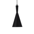 GloboStar® SHANGHAI 01025-C Μοντέρνο Κρεμαστό Φωτιστικό Καμπάνα Μονόφωτο 1 x E27 IP20 Μαύρο & Χρυσό Μέταλλο - Μ19 x Π19 x Υ38cm