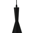 GloboStar® SHANGHAI 01025-C Μοντέρνο Κρεμαστό Φωτιστικό Καμπάνα Μονόφωτο 1 x E27 IP20 Μαύρο & Χρυσό Μέταλλο - Μ19 x Π19 x Υ38cm