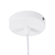 GloboStar® SHANGHAI 01026-A Μοντέρνο Κρεμαστό Φωτιστικό Καμπάνα Μονόφωτο 1 x E27 IP20 Λευκό & Χρυσό Μέταλλο - Μ25 x Π25 x Υ30cm