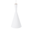 GloboStar® SHANGHAI 01026-C Μοντέρνο Κρεμαστό Φωτιστικό Καμπάνα Μονόφωτο 1 x E27 IP20 Λευκό & Χρυσό Μέταλλο - Μ19 x Π19 x Υ38cm