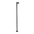 GloboStar® GARDENIA 60510 Φωτιστικό Κήπου - Πάρκου - Πλατείας - Κολωνάκι Αρχιτεκτονικού Φωτισμού Εξωτερικού Χώρου LED 7W 700lm 60° AC220-240V Αδιάβροχο IP65 - Σώμα Αλουμινίου & Tempered Glass - Μ15 x Π18 x Υ180cm - Θερμό Λευκό 2700K - Γκρι Ανθρακί - Bridgelux Chip - 5 Years Warranty