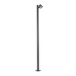 GloboStar® GARDENIA 60510 Φωτιστικό Κήπου - Πάρκου - Πλατείας - Κολωνάκι Αρχιτεκτονικού Φωτισμού Εξωτερικού Χώρου LED 7W 700lm 60° AC220-240V Αδιάβροχο IP65 - Σώμα Αλουμινίου & Tempered Glass - Μ15 x Π18 x Υ180cm - Θερμό Λευκό 2700K - Γκρι Ανθρακί - Bridgelux Chip - 5 Years Warranty