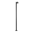 GloboStar® GARDENIA 60511 Φωτιστικό Κήπου - Πάρκου - Πλατείας - Κολωνάκι Αρχιτεκτονικού Φωτισμού Εξωτερικού Χώρου LED 7W 700lm 60° AC220-240V Αδιάβροχο IP65 - Σώμα Αλουμινίου & Tempered Glass - Μ15 x Π18 x Υ180cm - Θερμό Λευκό 2700K - Μαύρο - Bridgelux Chip - 5 Years Warranty