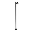 GloboStar® GARDENIA 60511 Φωτιστικό Κήπου - Πάρκου - Πλατείας - Κολωνάκι Αρχιτεκτονικού Φωτισμού Εξωτερικού Χώρου LED 7W 700lm 60° AC220-240V Αδιάβροχο IP65 - Σώμα Αλουμινίου & Tempered Glass - Μ15 x Π18 x Υ180cm - Θερμό Λευκό 2700K - Μαύρο - Bridgelux Chip - 5 Years Warranty