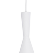 GloboStar® SHANGHAI 01026-C Μοντέρνο Κρεμαστό Φωτιστικό Καμπάνα Μονόφωτο 1 x E27 IP20 Λευκό & Χρυσό Μέταλλο - Μ19 x Π19 x Υ38cm