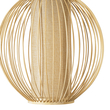 GloboStar® HIBISCUS 01934 Boho Κρεμαστό Φωτιστικό Πλέγμα Μονόφωτο 1 x E27 IP20 Μπεζ Ξύλο - Μ28 x Π28 x Υ28cm
