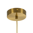 GloboStar® BELLISSIMO 61486 Μοντέρνο Κρεμαστό Φωτιστικό Μπάλα Μονόφωτο 1 x E27 IP20 Λευκό Γυαλί με Χρυσό Μέταλλο - Μ20 x Π20 x Υ42cm
