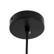 GloboStar® BELLISSIMO 61490 Μοντέρνο Κρεμαστό Φωτιστικό Μπάλα Μονόφωτο 1 x E27 IP20 Λευκό Γυαλί με Μαύρο Μέταλλο - Μ30 x Π30 x Υ52cm