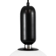 GloboStar® ESTETICO 61496 Μοντέρνο Κρεμαστό Φωτιστικό Μπάλα Μονόφωτο 1 x E27 IP20 Λευκό Γυαλί με Μαύρο Μέταλλο - Μ30 x Π30 x Υ48cm