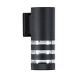 GloboStar® ORION 77882 Φωτιστικό Τοίχου - Απλίκα Αρχιτεκτονικού Φωτισμού Εσωτερικού/Εξωτερικού Χώρου Up or Down Μονόφωτο 1 x GU10 AC220-240V Αδιάβροχο IP65 - Σώμα Αλουμινίου & Tempered Glass - Μ9 x Π15 x Υ23.2cm - Μαύρο - 5 Years Warranty